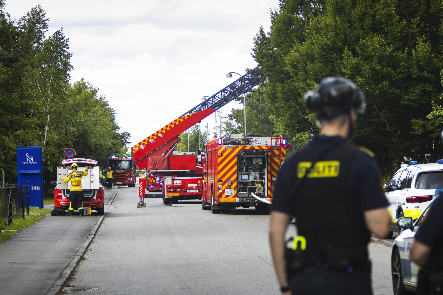 Beredskab Øst rykkede ud til en brand hos Novo i Bagsværd den 18. juni. Branden var en af flere, der var brudt ud hos Novo.